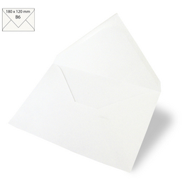 Kuvert »B6«, weiß, BxL: 122 x 181 mm, 5 Stück