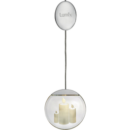 LED-Fensterbild »Lumix Deco Lights«, Kerzen, rund, ø: 10 cm, batterie, silberfarben