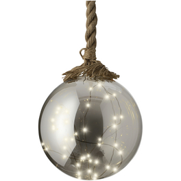 LED-Kugel »Micro«, kugelförmig, Höhe: 80 cm, transparent/braun