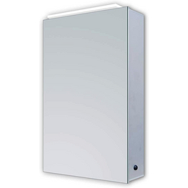 LED-Spiegelschrank, 1-türig, silberfarben, inkl. Leuchtmittel