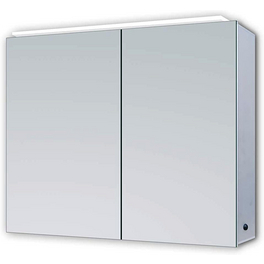 LED-Spiegelschrank, 1-türig, silberfarben, inkl. Leuchtmittel