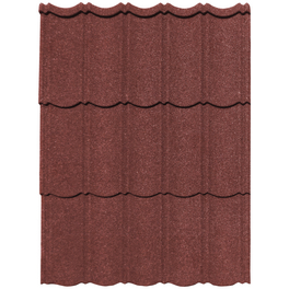 Metalldachpfanne, BxL: 855 x 1150 mm, Metall, rot