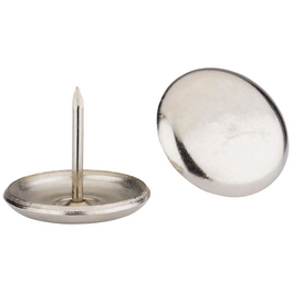 Metallgleiter, rund, mit Nagel, silberfarben, Ø 23 x 23 mm