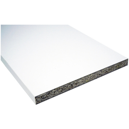 Möbelbauplatte, BxHxL: 200 x 19 x 2630 mm, weiß, melaminbeschichtet