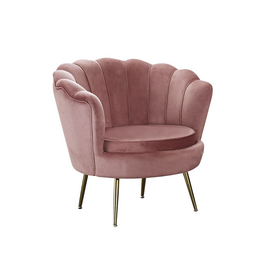 Muschelsessel, Höhe: 78 cm, rose/goldfarben