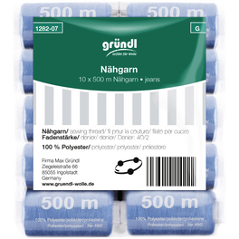 Nähgarn, jeansfarben, Polyester