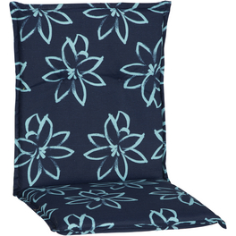 Niederlehnerauflage »Barcelona«, blau, Blumen, BxL: 50 x 101 cm