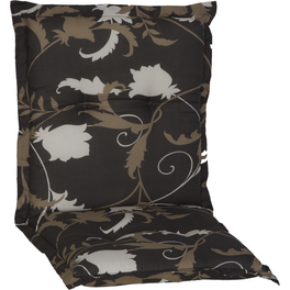 Niederlehnerauflage »Barcelona«, grau/beige, Blumen, BxL: 50 x 101 cm