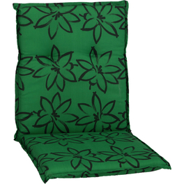Niederlehnerauflage »Barcelona«, grün/grau, Blumen, BxL: 50 x 101 cm