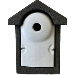 Nistkasten, Holzbeton, geeignet für: Feldsperlinge/Trauerschnäpper Nistkasten, Holzbeton, geeignet für: Feldsperlinge/Trauerschnäpper