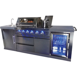 Outdoor-Küche, Grillfläche: 70 x 45 cm, mit Unterschrank