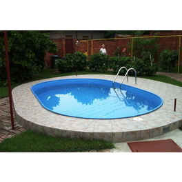 Ovalpool, weiß, BxHxL: 350 x 120 x 700 cm Ovalpool, weiß, BxHxL: 350 x 120 x 700 cm