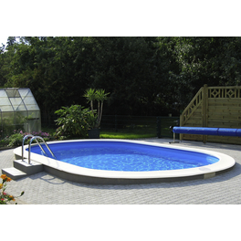 Ovalpool, weiß, BxHxL: 350 x 135 x 700 cm Ovalpool, weiß, BxHxL: 350 x 135 x 700 cm