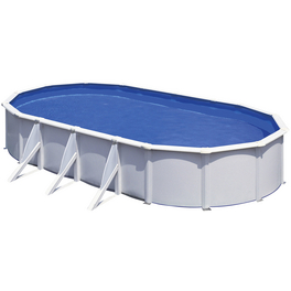 Ovalpool, weiß, BxHxL: 375 x 120 x 730 cm Ovalpool, weiß, BxHxL: 375 x 120 x 730 cm