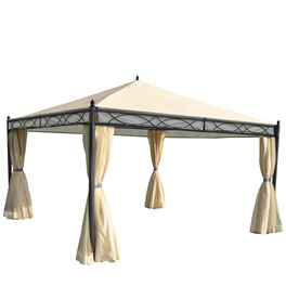 Pergola »MVG-HA014«, 3 x 3 m, 7-cm-Stahl-gestell mit Seitenwand und Moskitonetz