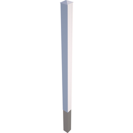 Pfosten, weiß, Aluminium/Stahl