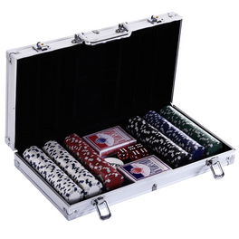 Pokerkoffer, bunt, Kunststoff/Aluminium
