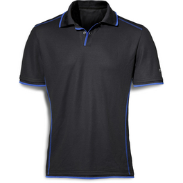Poloshirt, carbon-black, Polyester/Baumwolle, Gr. M