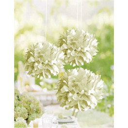 Pompons, Papier, beige