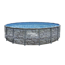 Pool »Elite«, steinfarben, ØxH: 549 x 132 cm