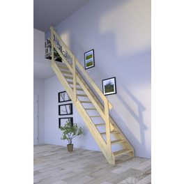 Raumspartreppe »Korfu«, Fichtenholz, 13 Stufen, max. Geschosshöhe 300 cm Raumspartreppe »Korfu«, Fichtenholz, 13 Stufen, max. Geschosshöhe 300 cm