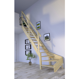 Raumspartreppe »Korfu«, Fichtenholz, 13 Stufen, max. Geschosshöhe 300 cm