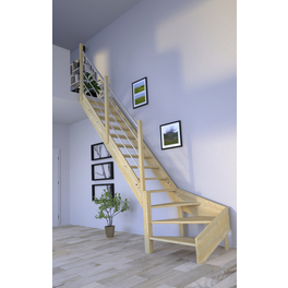 Raumspartreppe »Korfu«, Fichtenholz, 13 Stufen, max. Geschosshöhe 300 cm