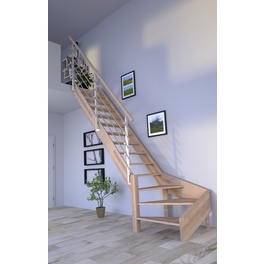 Raumspartreppe »Rhodos«, Buchenholz, 13 Stufen, max. Geschosshöhe 300 cm