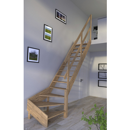 Raumspartreppe »Rhodos«, Eichenholz, 13 Stufen, max. Geschosshöhe 300 cm