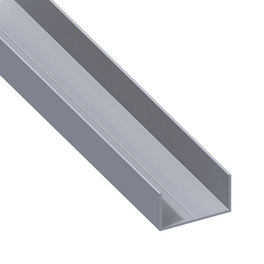 Rechteck-U-Profil, Aluminium, BxHxL: 19,5 mm x 11,5 mm x 1000 mm
