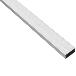Rechteckrohr, LxBxH: 2000 x 10 x 20 x 1 mm, edelstahlfarben