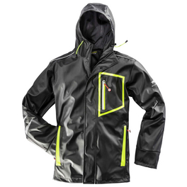 Regenjacke »ULTRA«, schwarz/lime, Polyurethan (PU), Gr. XXL