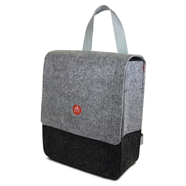 Rucksack, Filz, hellgrau/dunkelgrau