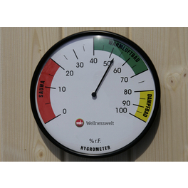 Sauna-Hygrometer, für: Saunen, weiß