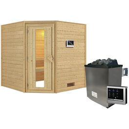 Sauna »Nina«, inkl. 9 kW Saunaofen mit externer Steuerung, für 3 Personen