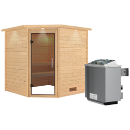Sauna »Nina«, inkl. 9 kW Saunaofen mit integrierter Steuerung, für 3 Personen