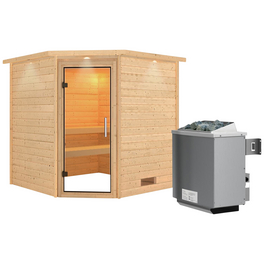 Sauna »Nina«, inkl. 9 kW Saunaofen mit integrierter Steuerung, für 3 Personen