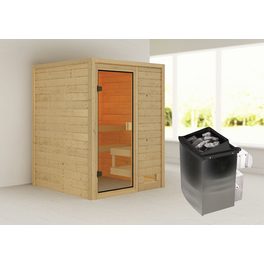 Sauna »Sandra«, inkl. Saunaofen mit integrierter Steuerung, für 4 Personen Sauna »Sandra«, inkl. Saunaofen mit integrierter Steuerung, für 4 Personen