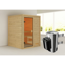 Sauna »Sandra«, inkl. Saunaofen mit integrierter Steuerung, für 4 Personen Sauna »Sandra«, inkl. Saunaofen mit integrierter Steuerung, für 4 Personen