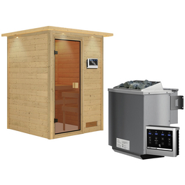 Sauna »Svenja«, inkl. 9 kW Bio-Kombi-Saunaofen mit externer Steuerung, für 3 Personen