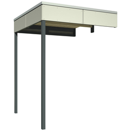 Schleppdach »Sydney, Perth, Melbourne, Brisbane 2«, Breite: 168 cm, Dach: Holz, telegrau Schleppdach »Sydney, Perth, Melbourne, Brisbane 2«, Breite: 168 cm, Dach: Holz, telegrau