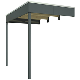 Schleppdach »Sydney, Perth, Melbourne, Brisbane 3 + 4«, Breite: 168 cm, Dach: Holz, schiefergrau Schleppdach »Sydney, Perth, Melbourne, Brisbane 3 + 4«, Breite: 168 cm, Dach: Holz, schiefergrau