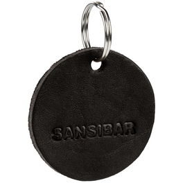 Schlüsselanhänger »Sansibar Round«, für Hunde, Leder, schwarz