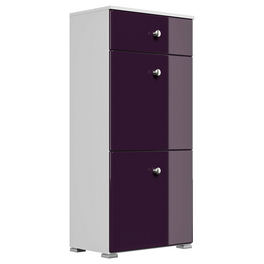 Schuhschrank, Holzwerkstoff, brombeer