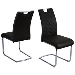 Schwingstuhl-Set »COMO«, BxHxT: 43 x 99 x 63 cm, schwarz