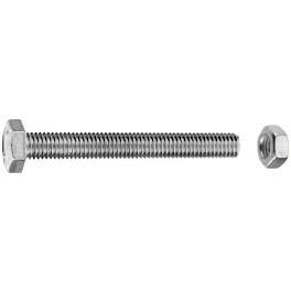 Sechskantschrauben, ØxL: M6 x 80 mm, Verzinkt, 15 Stück
