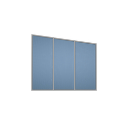 Seitenwand, Breite: 300 cm, Aluminium, grau