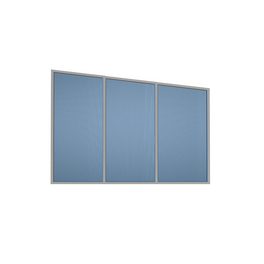 Seitenwand, Breite: 350 cm, Aluminium, grau