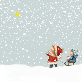 Serviette, Schnee , 20 Stk., 33x33 cm, grau