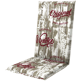 Sesselauflage »Living«, rot/weiß/braun, BxL: 48 x 119 cm Sesselauflage »Living«, rot/weiß/braun, BxL: 48 x 119 cm